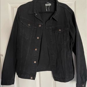 black oversized jean jacket